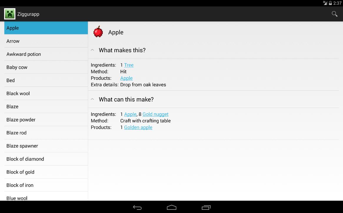 Ziggurapp: Recipes 4 Minecraft