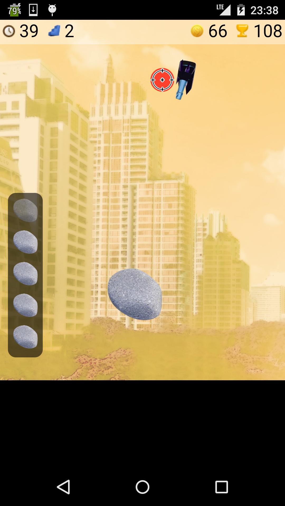 stone bottle shoot game