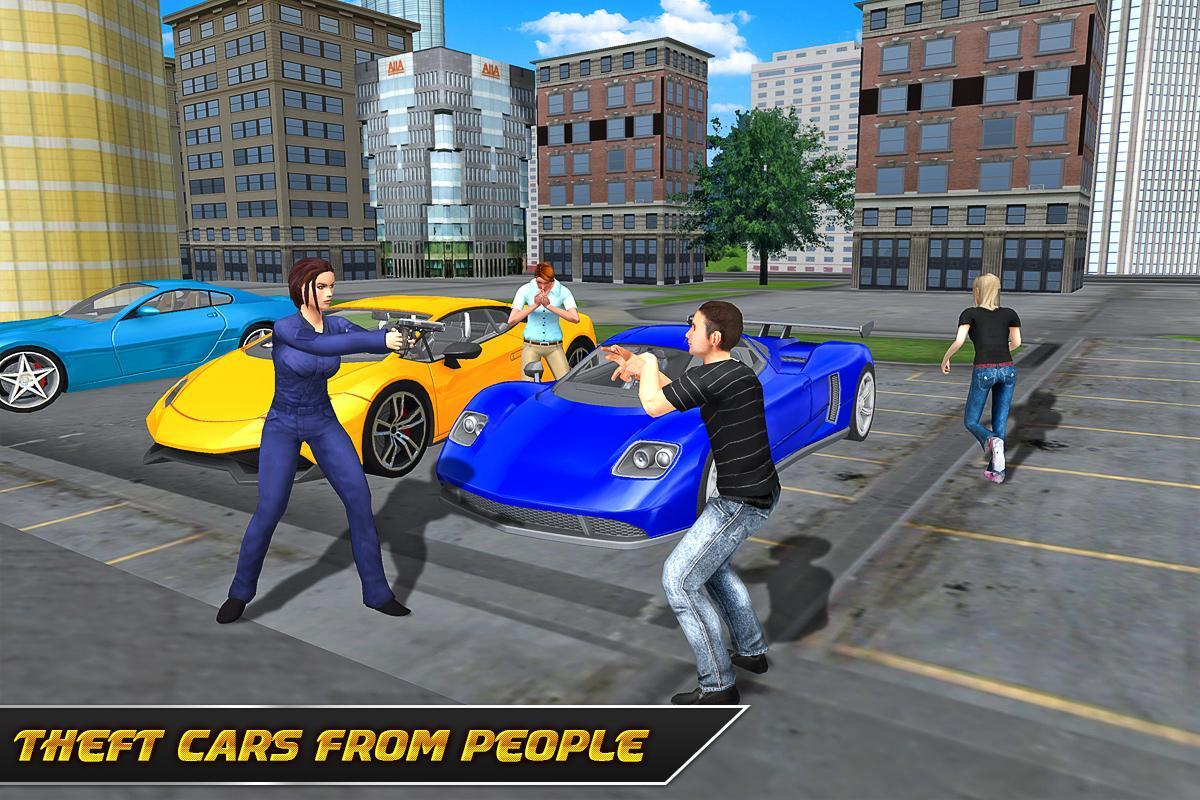 Crime Girl Car Theft