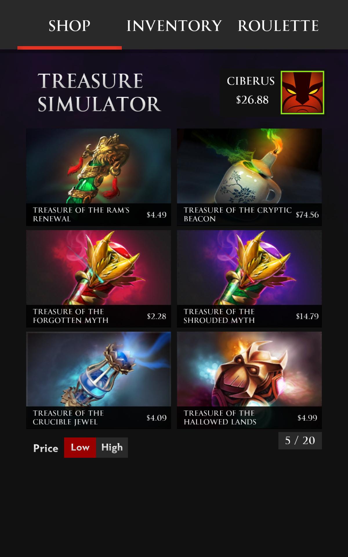 Treasure Simulator Dota 2