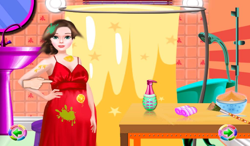 Pregnant Mom Bathing Games