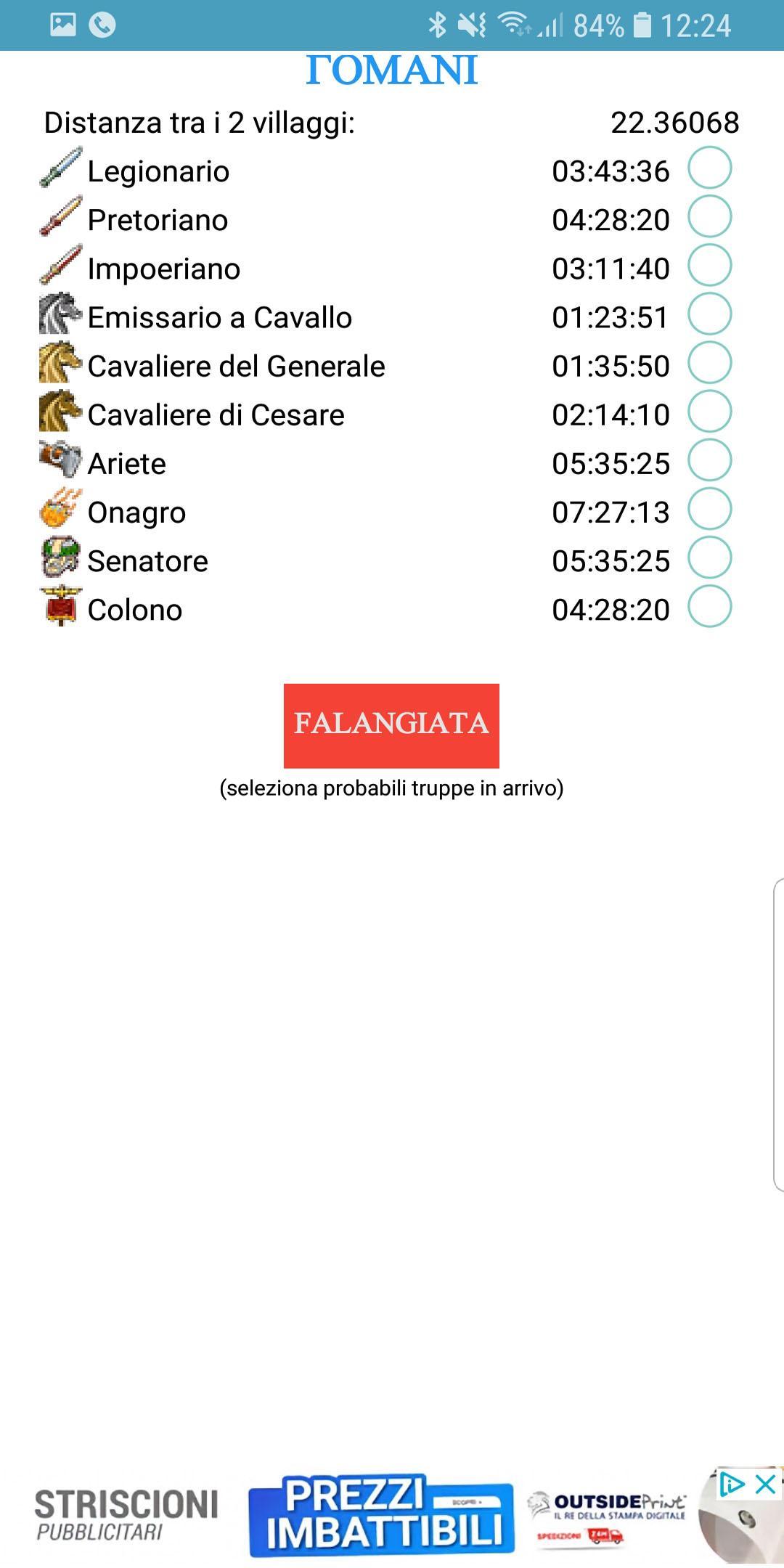 Tempi e percorrenza Travian