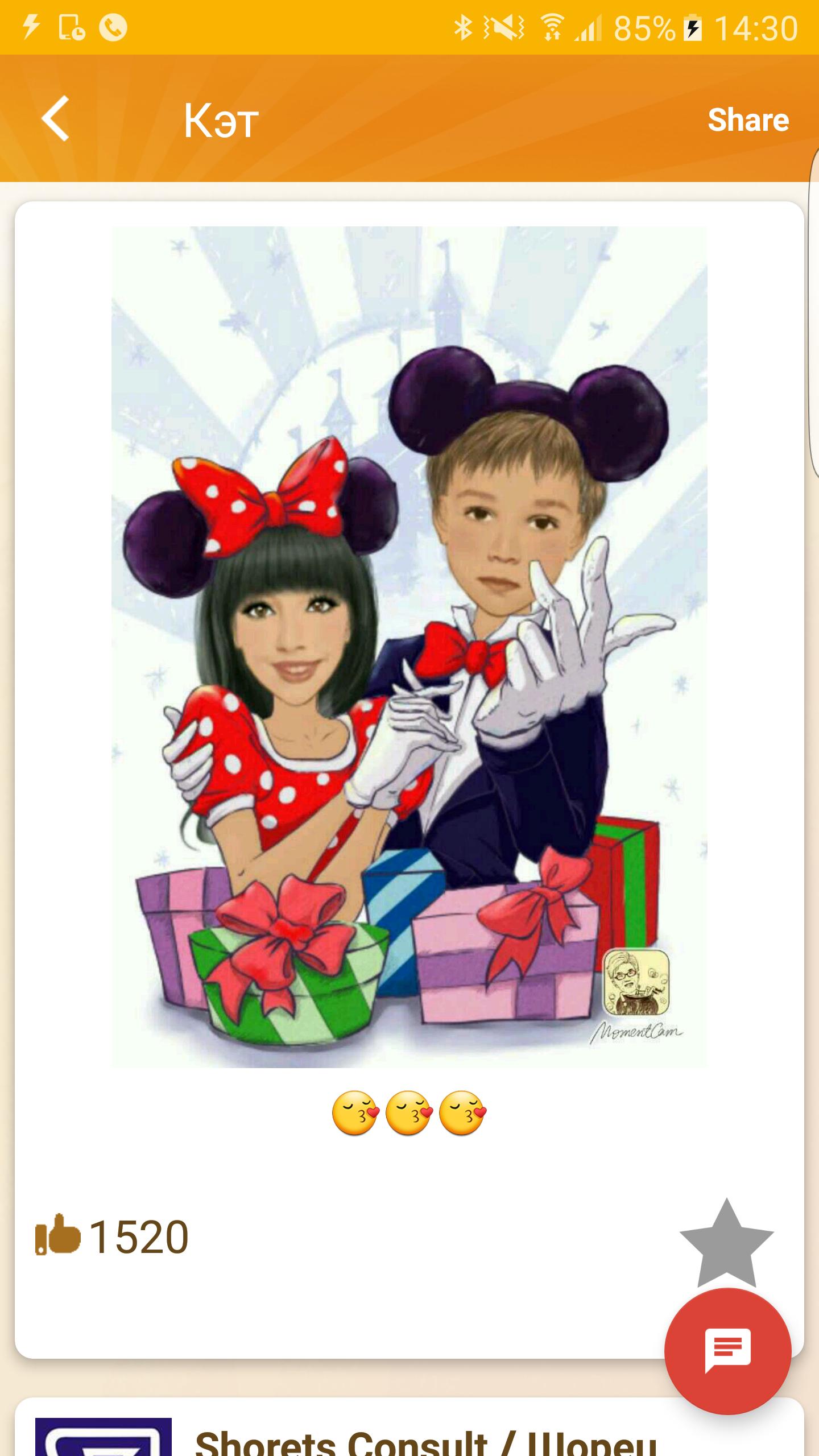 Cartoon face - selfie network